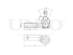 Наконечник рулевой левый UNIO SSP-10119