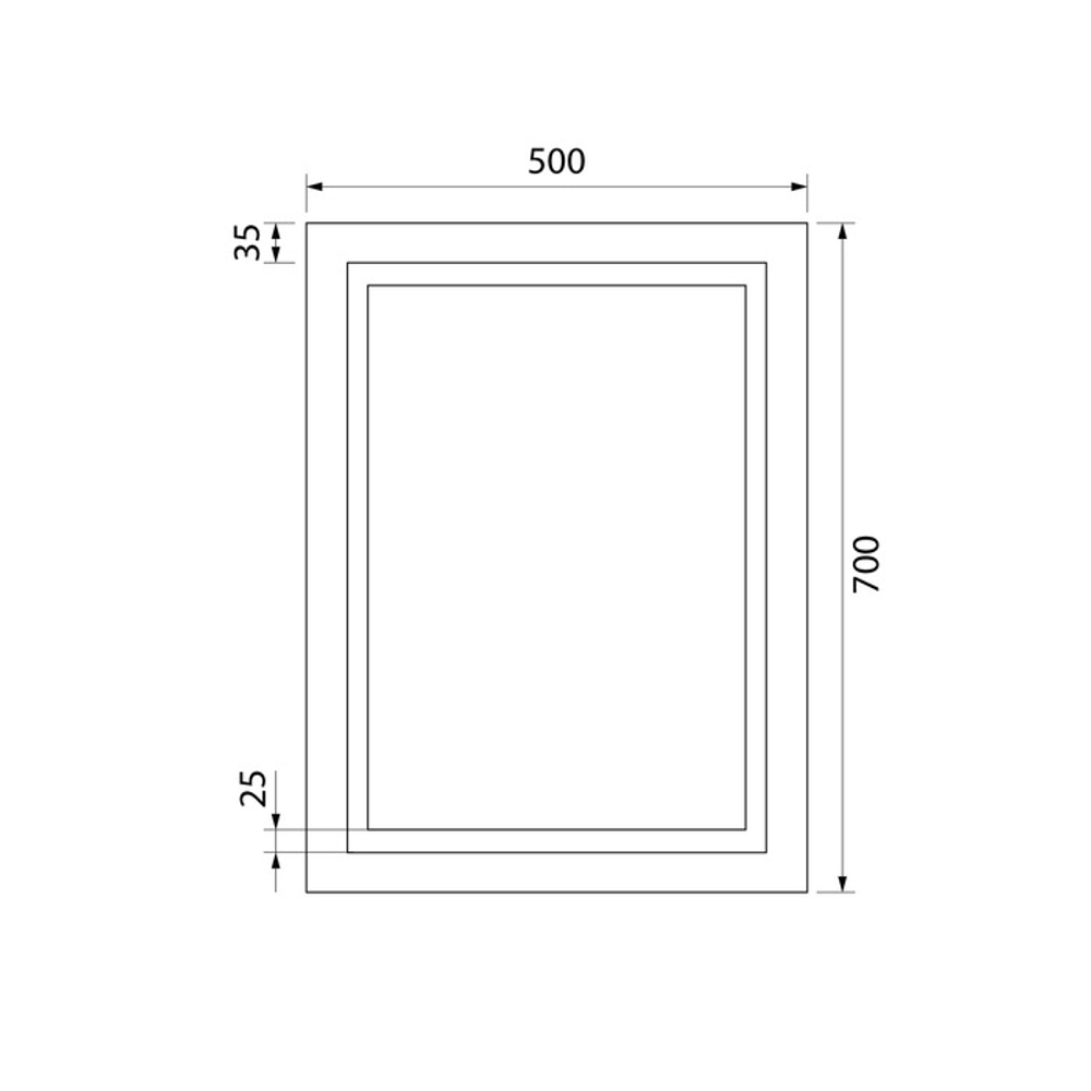 Зеркало с подсветкой и термообогревом IDDIS Zodiac, 50 см, ZOD50T0i98