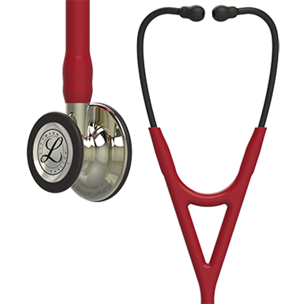 Стетоскоп Littmann Cardiology IV, бордовый, акустическая головка цвета шампанское (6176)