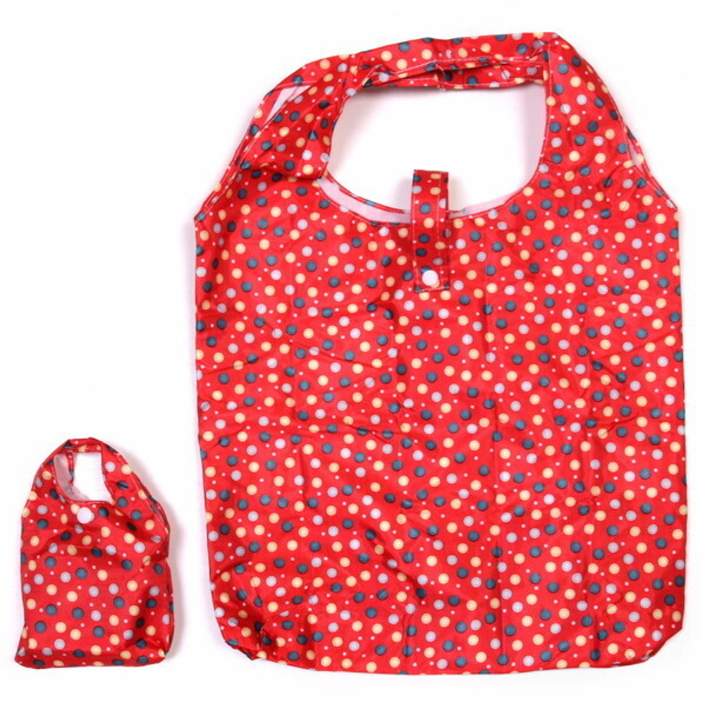 Сумка хозяйственная 36,5х50см горошек красный 1286-3