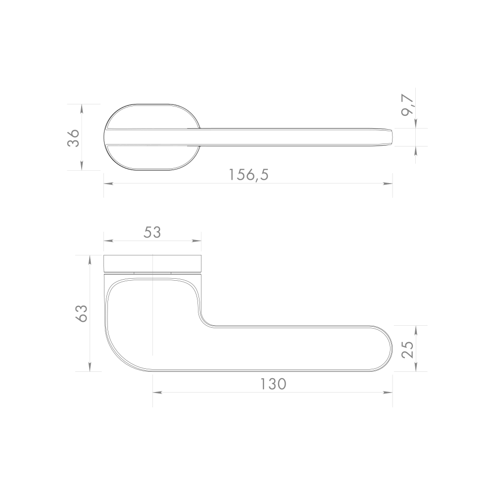 Ручка раздельная R.UCR36.DUNE BL-26 черный