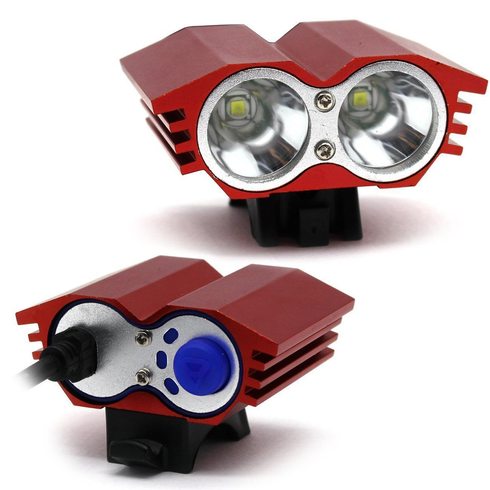 Фара CREE XM-L T6 LED , 1600 lumens, Красный корпус.