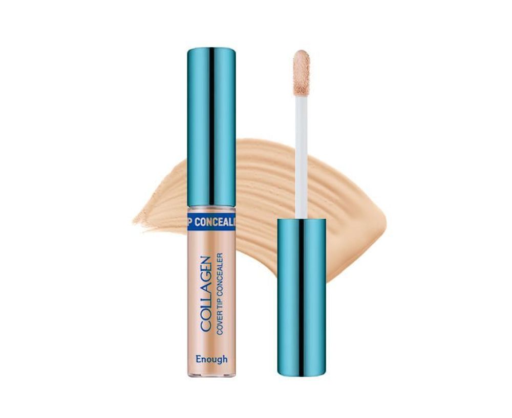 Консилер коллагеновый Тон 02 ENOUGH Сollagen Cover Tip Concealer #02 Clear Beige