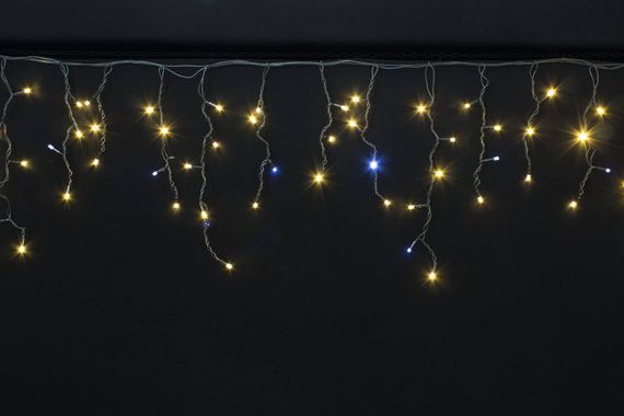 Бахрома-каучук 204 LED 6 м. 0,3*0,4*0.6 теплый белый, черн.пр., уличная IP65, Winner (ww.02.7B.204+)