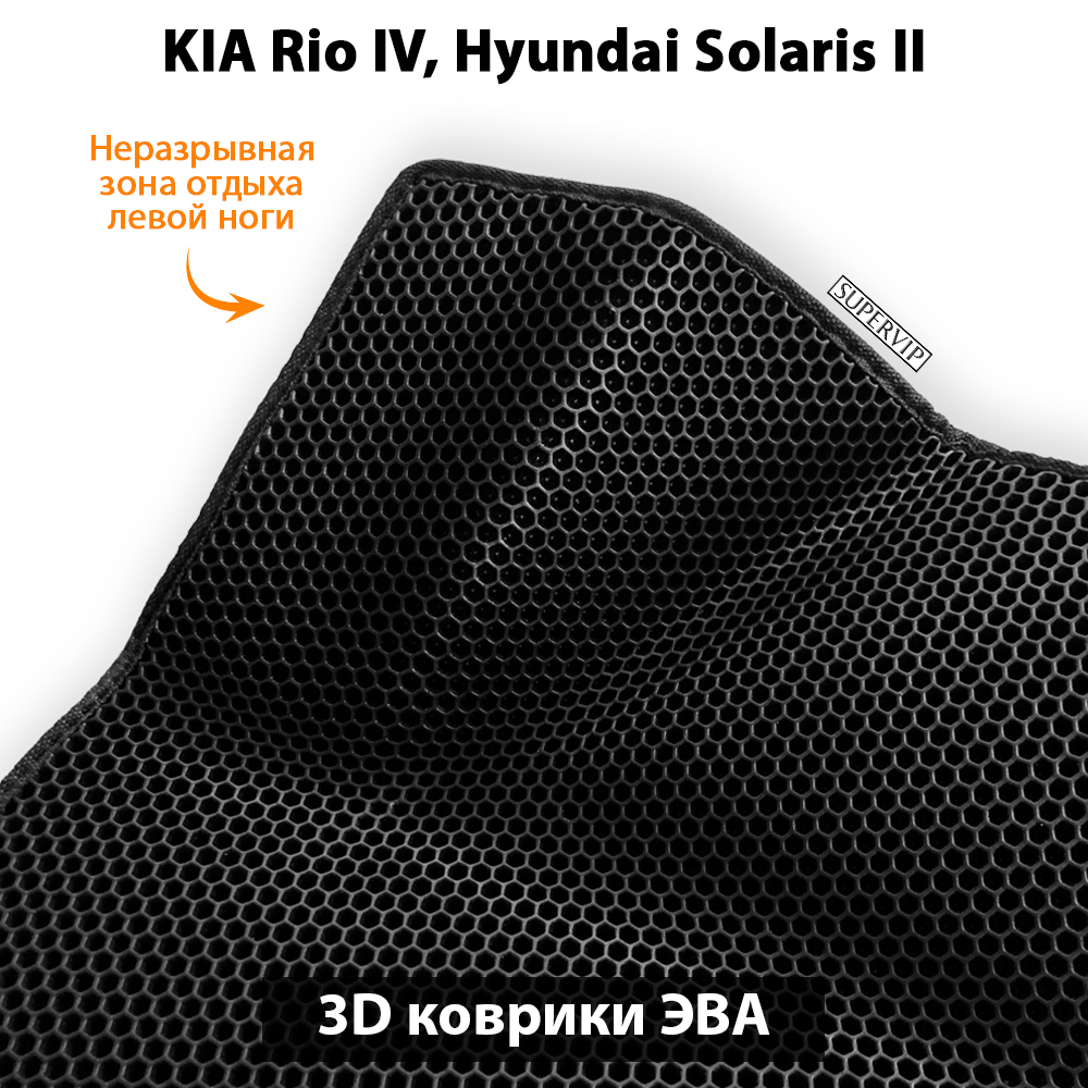 Автомобильные коврики ЭВА для KIA Rio IV (17-23г.), Hyundai Solaris II (17-22г.)