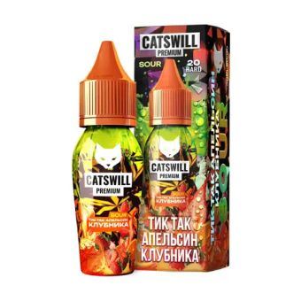 Жидкость CATSWILL PREMIUM SOUR Salt 2% 30 ml - ТИК-ТАК АПЕЛЬСИН КЛУБНИКА
