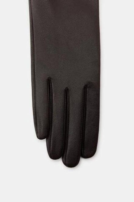 ZARA ДЛИННЫЕ ПЕРЧАТКИ ИЗ 100% КОЖИ, ШОКОЛАДНЫЙ