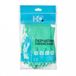 Перчатки КЩС латексные многоразовые зеленые, 1 пара, р-р S HQ Profiline