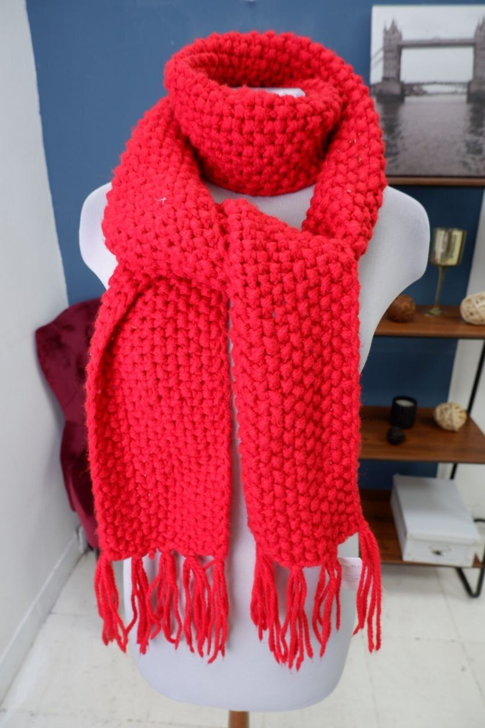 Шарф длинный