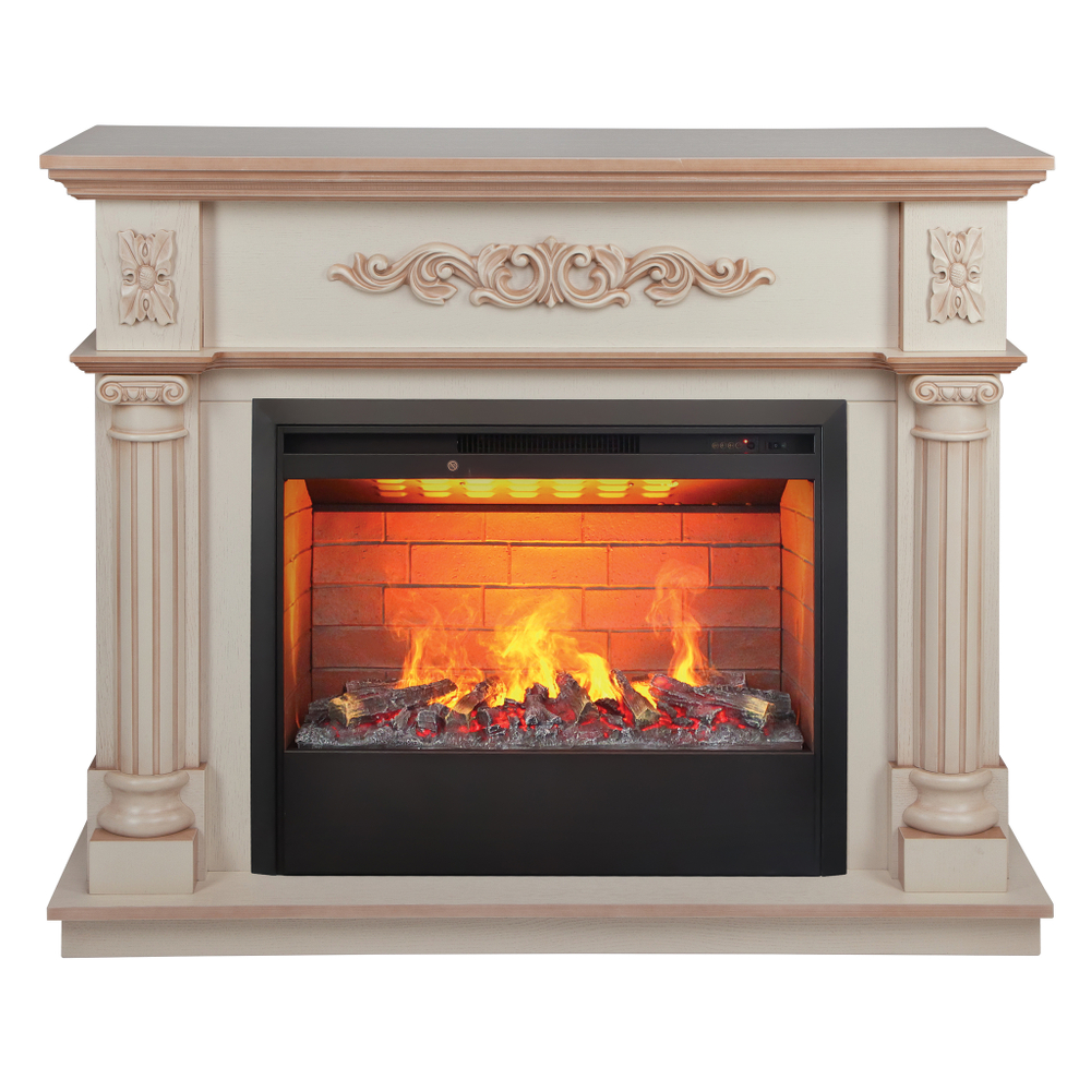 Каминокомплект Real Flame Silvia 26 WT-619B с очагом 3D Helios 26