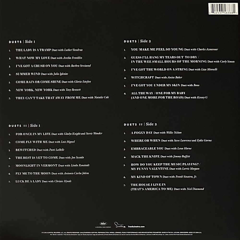 Sinatra ‎– Duets 2LP (Европа 2014г.)