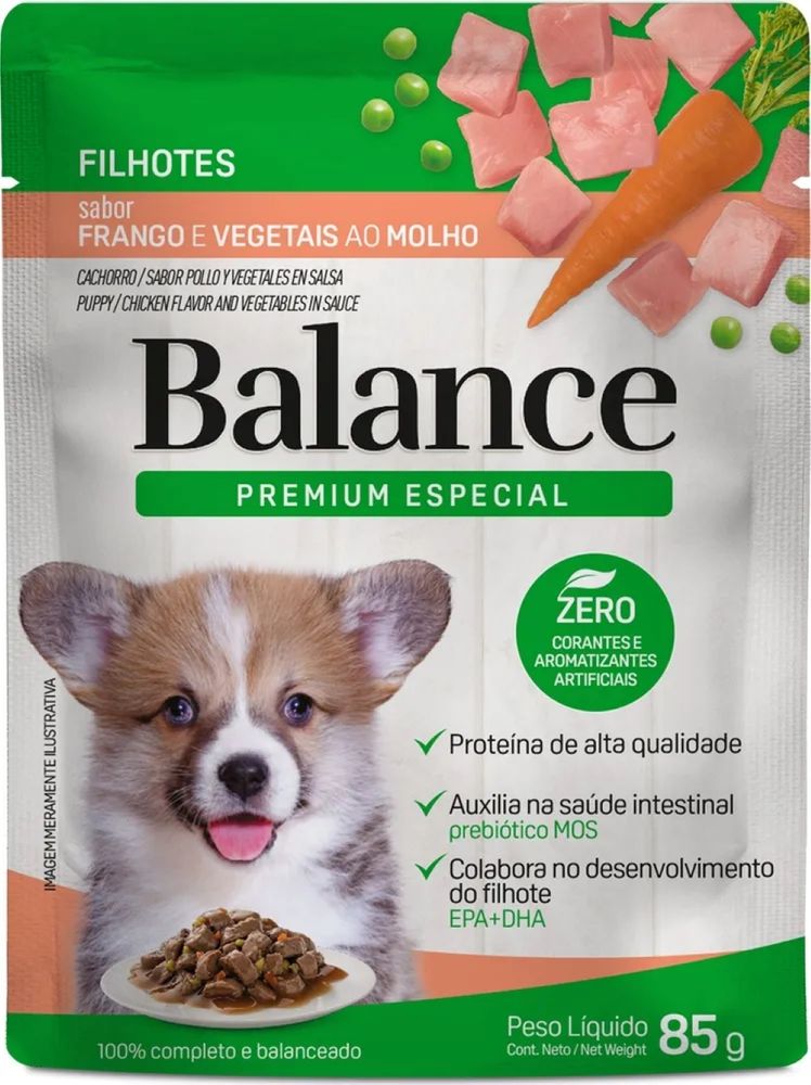 Корм влажный для щенков Balance Filhotes Курица 85 г