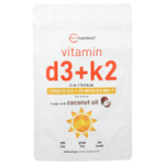 Micro Ingredients, витамины D3 и K2, 240 капсул