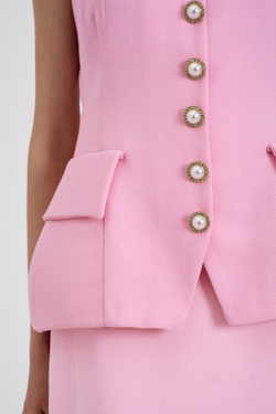 Жилетка Chevalier (Шевалье) розовая с нар.пуг.