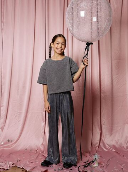 Футболка с люрексом укороченная Mjölk Silver