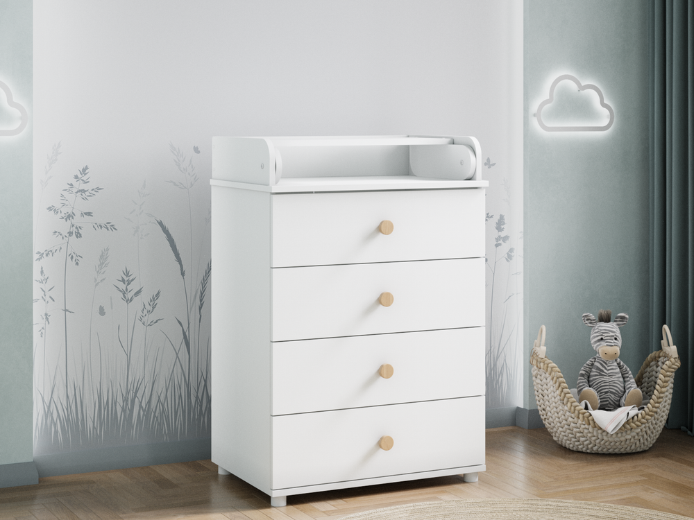 Детский комод Compact с пеленальным столиком цвет белый