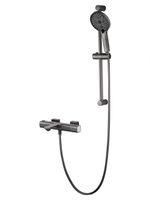 Смеситель для ванны с душевым гарнитуром и термостатом WONZON & WOGHAND SOLID, Темный графит (WW-C2011-A-BGG)