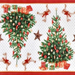 Мешок новогодний подарочный Деда Мороза 30*50 см х/б "Снеговик и елка" LAV (ANNA LUKOSHINA)