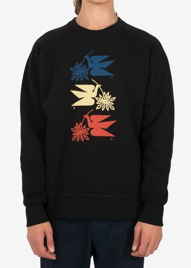 Свитшот МЕЧ F18-M-SW-Birds Black (100% хлопок,Черный)