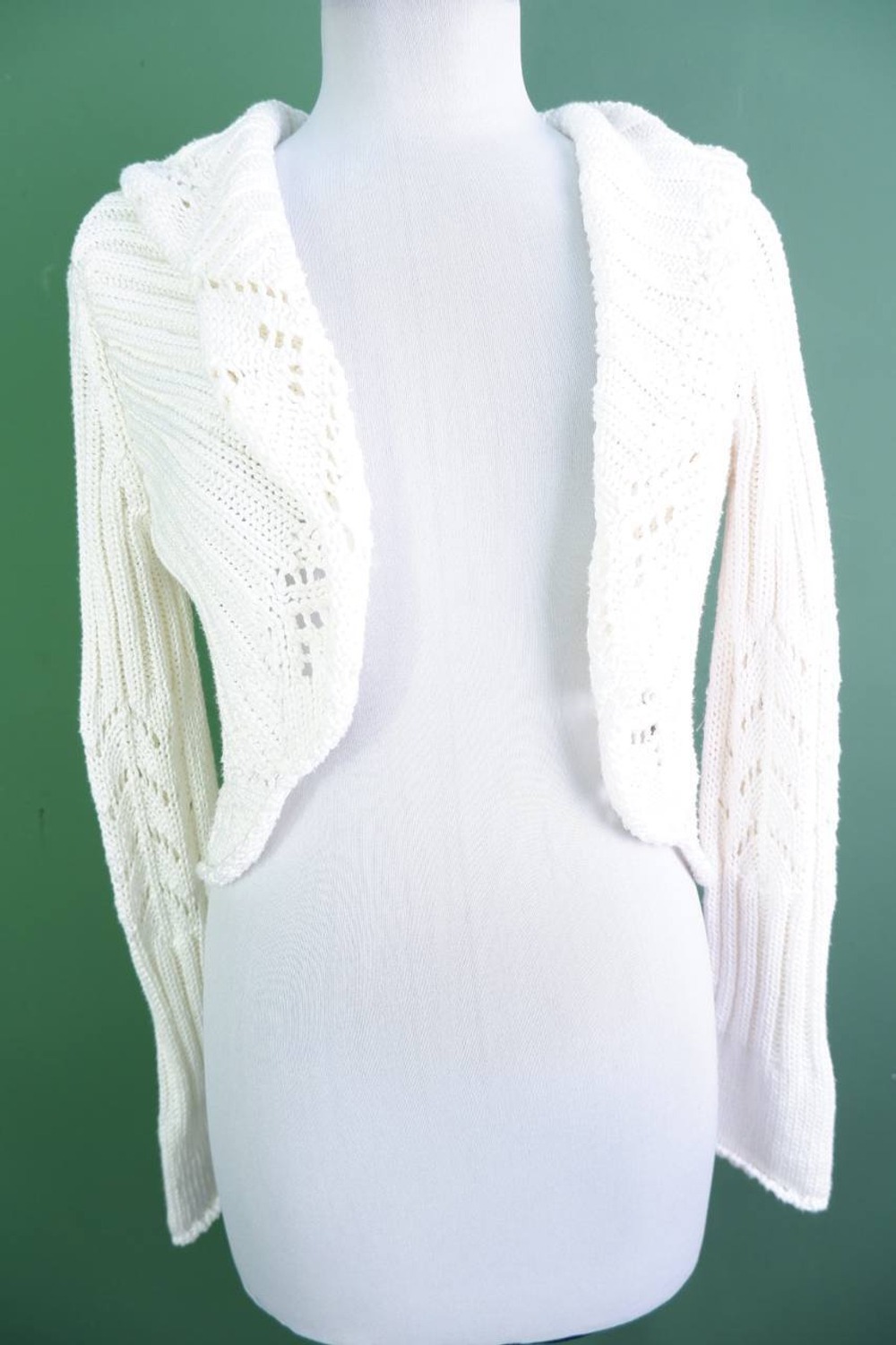 Кардиган крупной вязки, маркировка М, визуально 46 размер