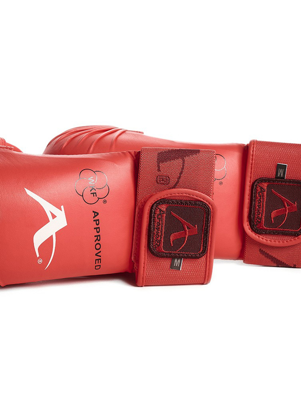 Перчатки накладки для каратэ ARAWAZA красные (одобрено для соревнований)
