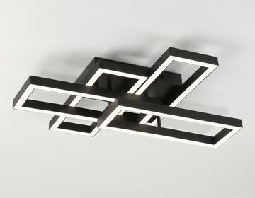 Потолочный светодиодный светильник с пультом 65W 3000K-6400K FA1002/2+2 BK черный Acrylica Disk Ambrella