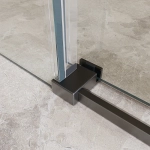 Душевая дверь BelBagno SOFT_CLOSE-2-BF-1-130-C-GM 130 стекло прозрачное/профиль оружейная сталь