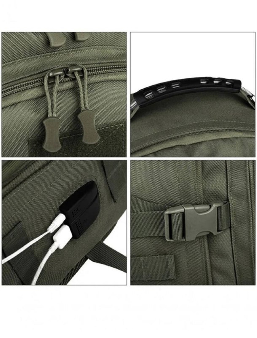 Тактический городской рюкзак с металлической ручкой 30-35л / олива