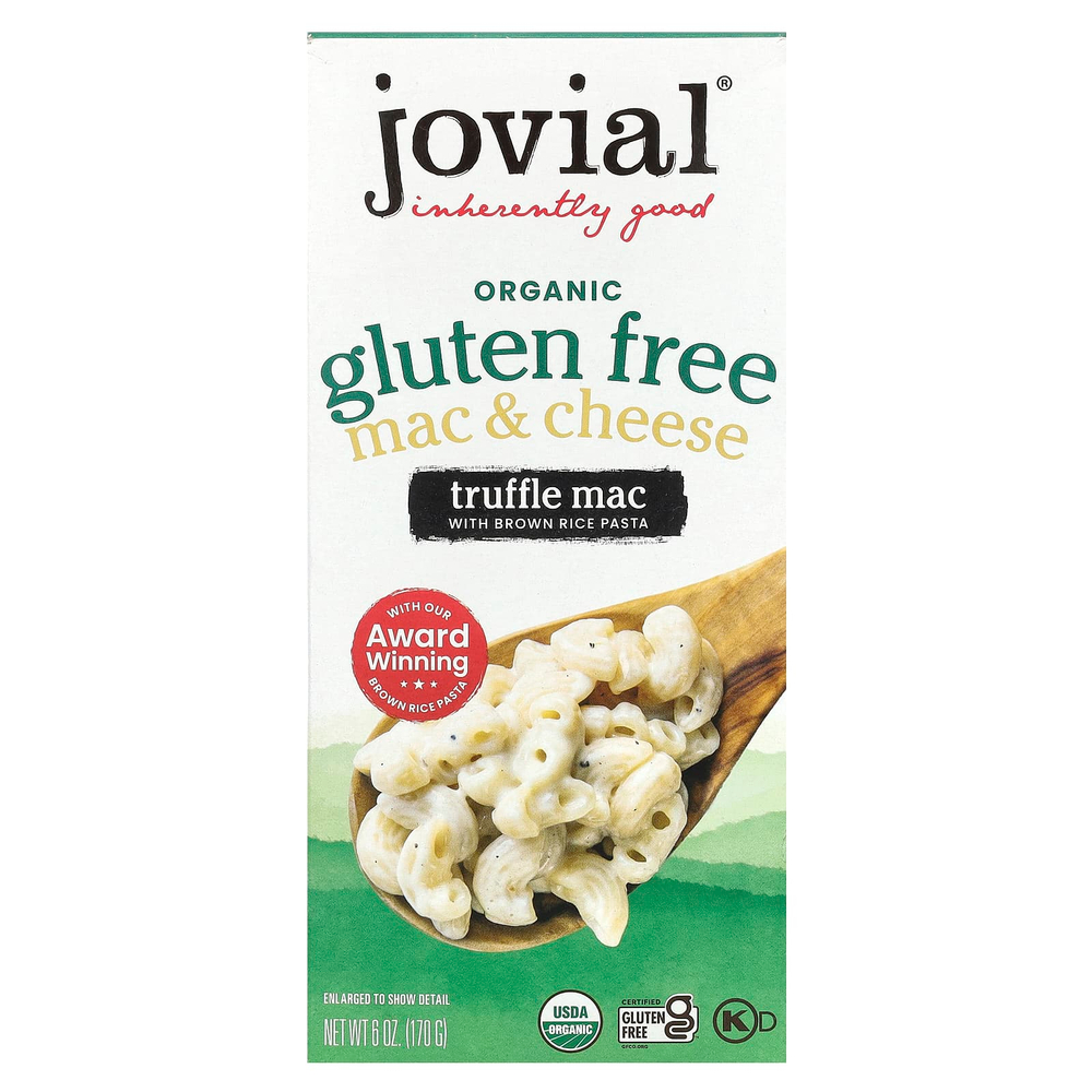 Jovial, органические глютена, макароны с сыром, трюфель, 170 г (6 унций)