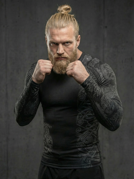 Рашгард с длинным рукавом LEGENDA Варяги чёрный