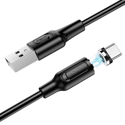 Кабель Borofone BX41 USB-Type-C 2.4A 1м магнитный PVC Black