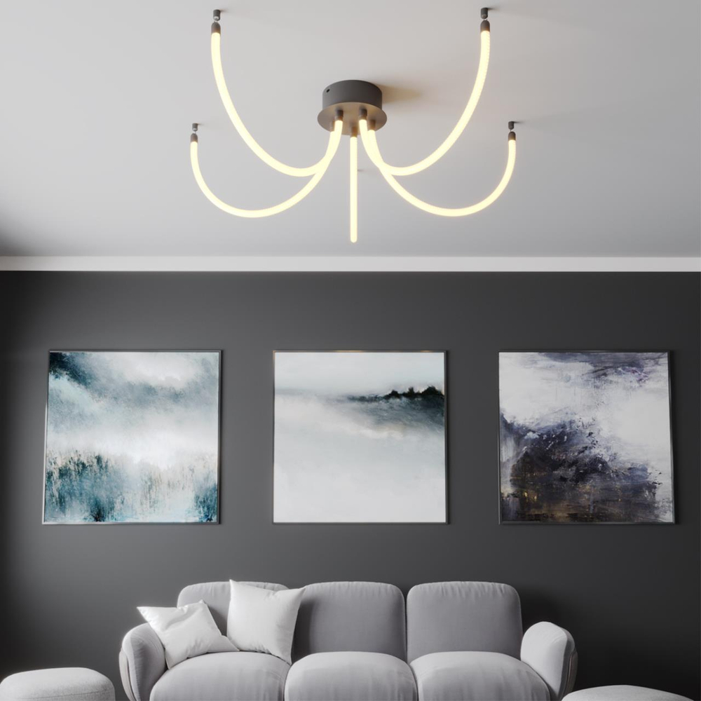 359326 KONST NT24 066 черный Светильник светодиодный IP20 LED 3000K 14W 170-265V 1360Лм RAMO