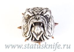 Бусина Бульдог (медь, бронза, белый металл)фотография - 1