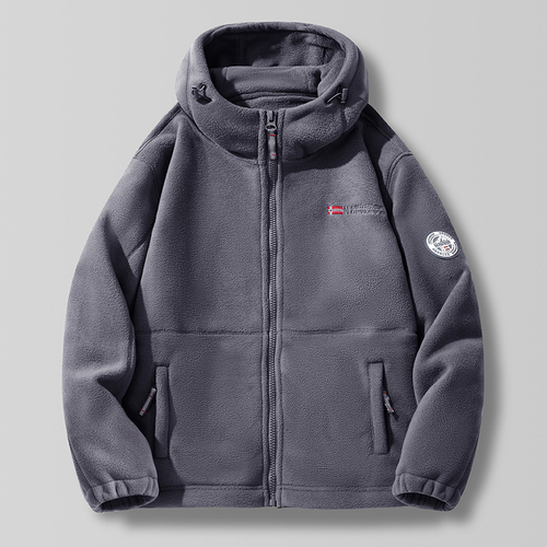 Флисовая куртка утолщенная - Серый