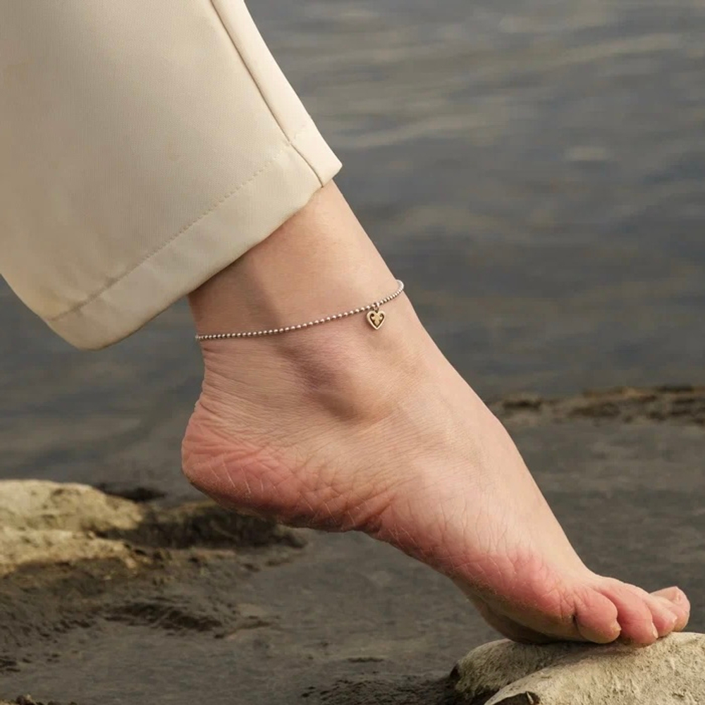 Браслет СЕРДЕЧКО биколор