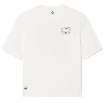 Теннисная футболка Lacoste Roland-Garros Edition Graphic - white