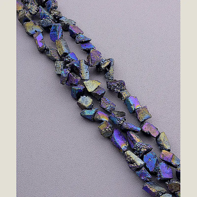 Нитка Кварц 35 см. (Без замка) - Бензиновая