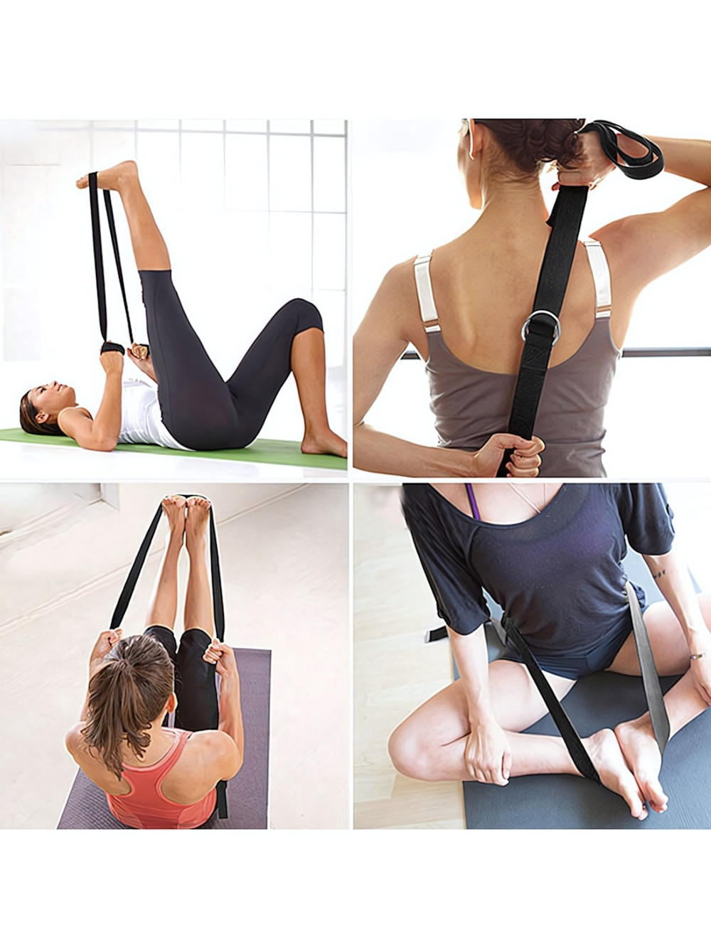 Ремень для йоги 180х4см, розовый