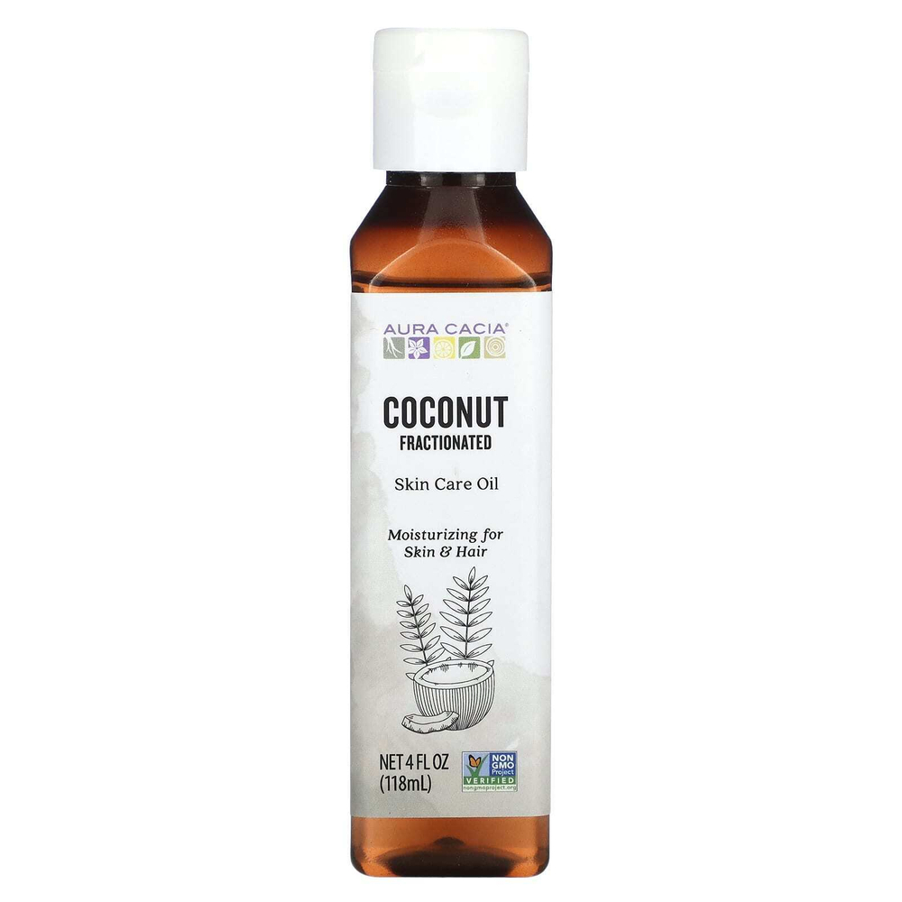 Aura Cacia, Фракционированное масло для ухода за кожей, кокос, 118 мл (4 жидк. унц.)