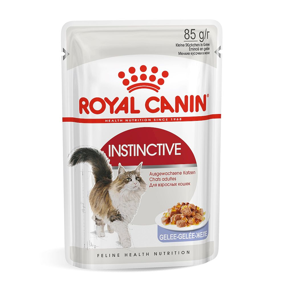 Влажный корм Royal canin Instinctive для кошек, кусочки в желе, пауч 85г
