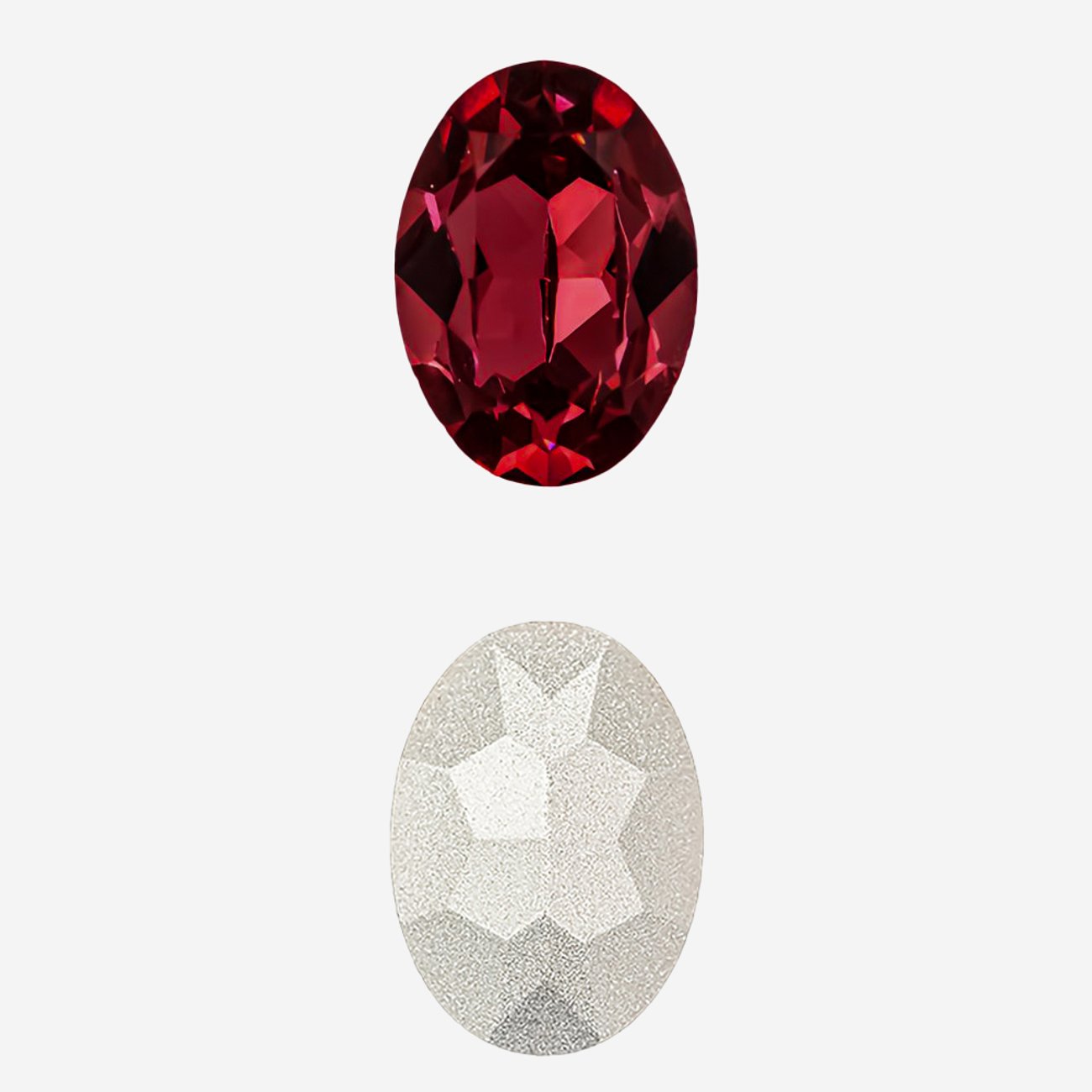 Кристалл Овал (Oval Fancy Stone), оттенок "Сиам"/"Siam", 14*10мм