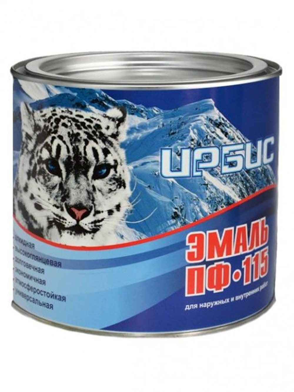 Эмаль ПФ-115 цвет - серый 1,8 кг Ирбис