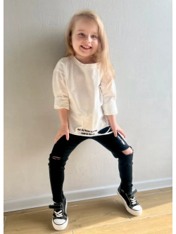 Облегающие брюки с разрезами