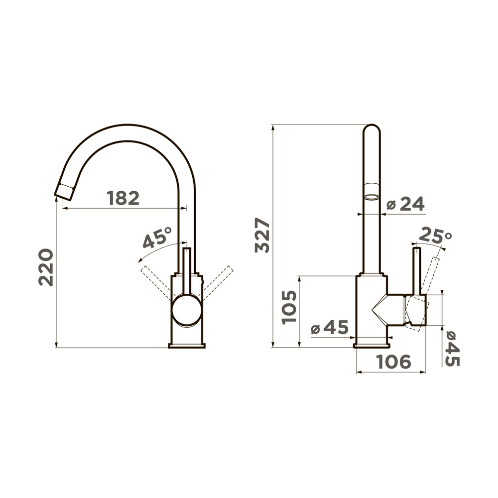 Смеситель OMOIKIRI SHINAGAWA SA