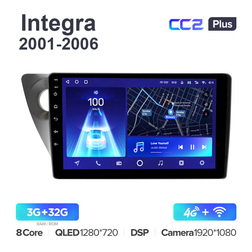 Teyes CC2 Plus 9"для Honda Integra 2001-2006