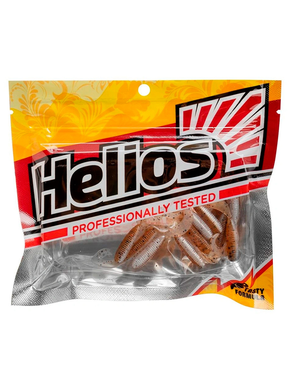 Твистер Helios Тiny Credo 1,55"/4 см Pepper Green & Orange 12шт. (HS-8-018)