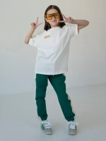 Футболка детская оверсайз в школу трикотажная