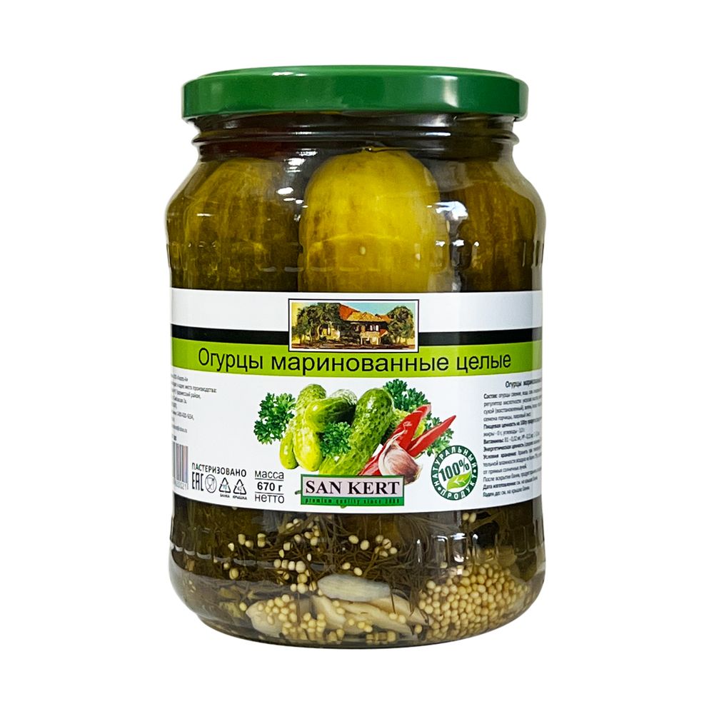 Огурцы маринованные "Сан керт" 370гр