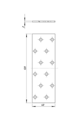 ПЛАСТИНА КРЕПЕЖНАЯ МЕТАЛЛИСТ 40*120*2,0 ГОЦ