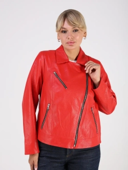 Кожаная куртка демисезонная косуха оверсайз